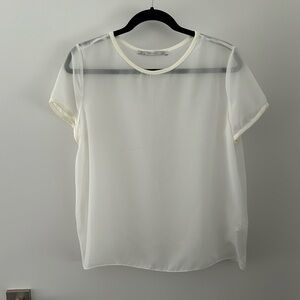 White Sheer Tshirt
